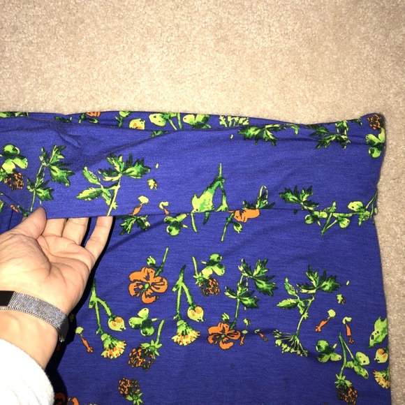 LuLaRoe Deep Purple Floral Maxi Skirt - Picture 5 of 7